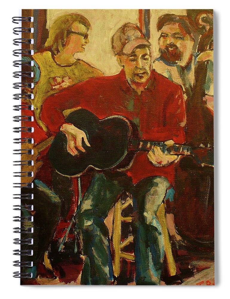 Painting Spiral Notebook featuring the painting Coffeehouse Combo by Todd Peterson