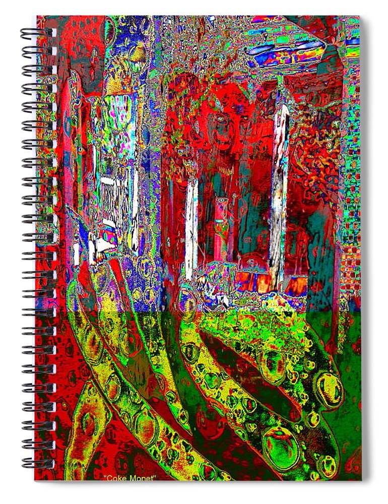 Coke Spiral Notebook featuring the digital art Coke Monet by Larry Beat