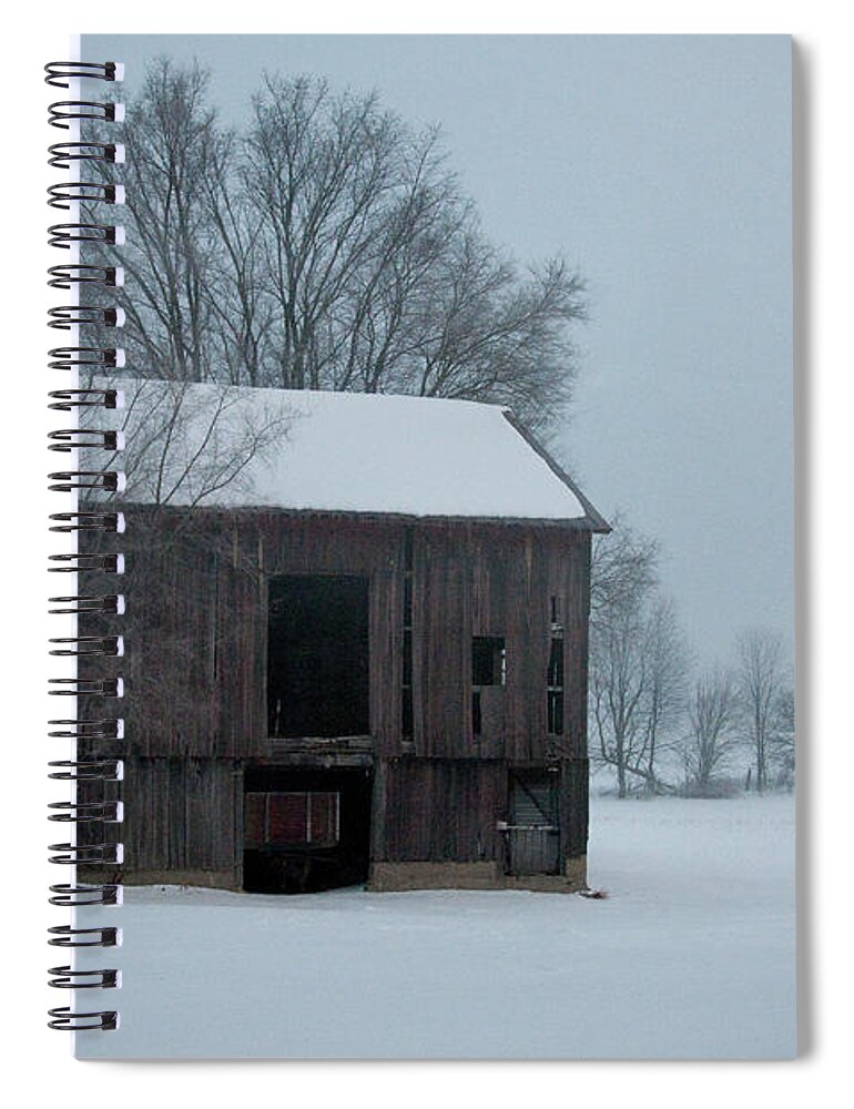 Winter Spiral Notebook featuring the photograph Cold Barn by David Arment