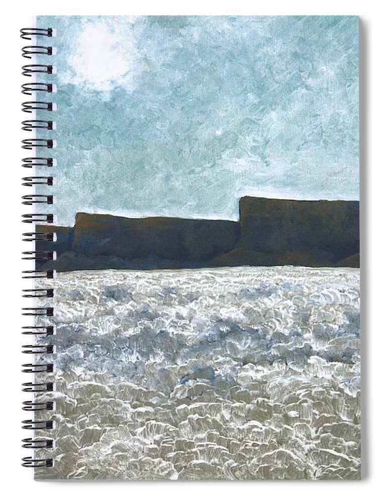 Cold Spiral Notebook featuring the painting Cold Weather by Kerry Beverly