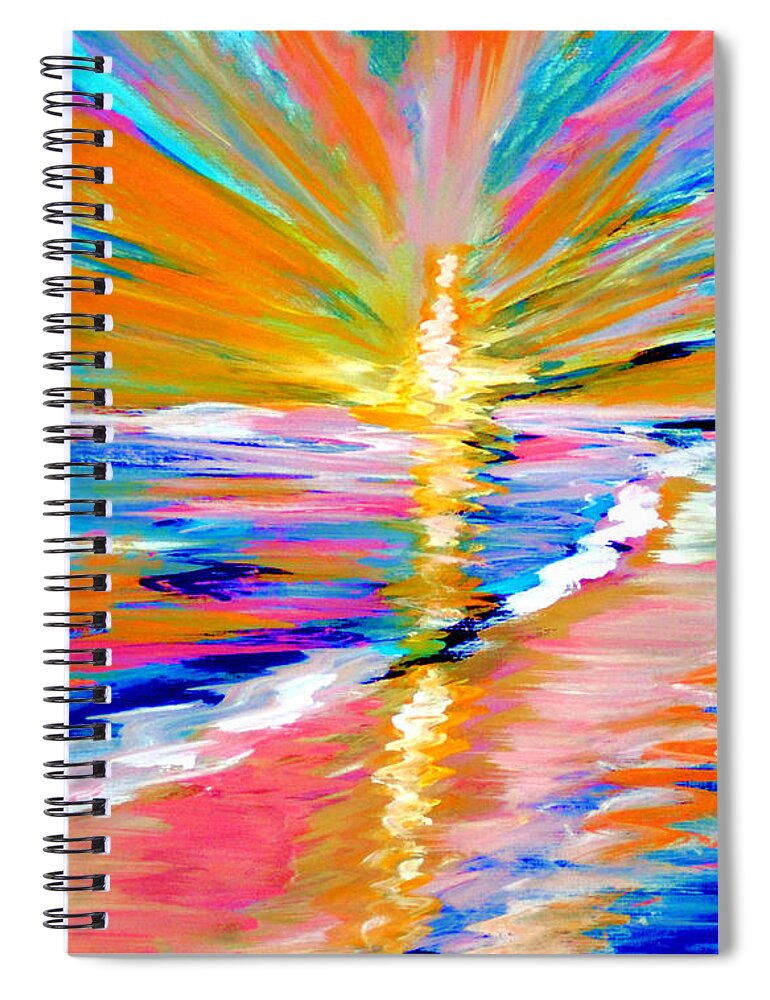 Sale Spiral Notebook featuring the painting Collection ART for HEALTH and LIFE. Painting 5. ENERGY of LIFE by Oksana Semenchenko