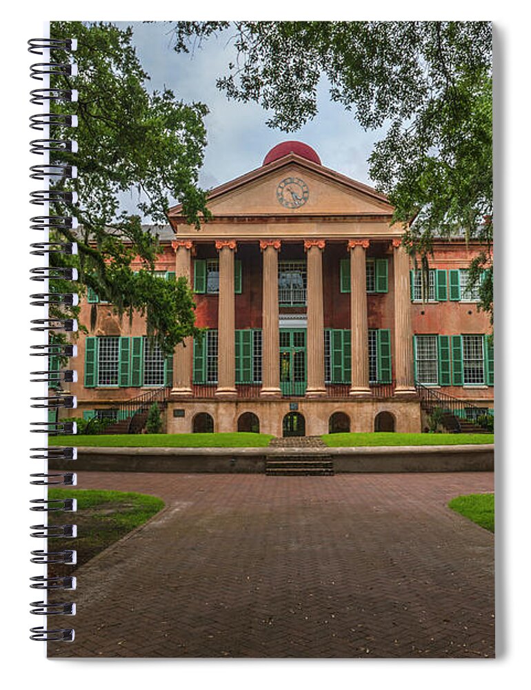 College Of Charleston Spiral Notebook featuring the photograph College of Charleston Randolph Hall in Charleston SC by Dale Powell