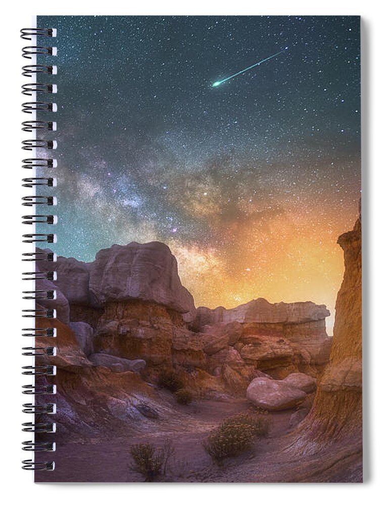 Astrophotography Spiral Notebook featuring the photograph Collision by Darren White