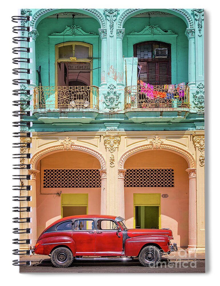 Cuba Spiral Notebook featuring the photograph Colonial architecture in Cuba by Delphimages Photo Creations