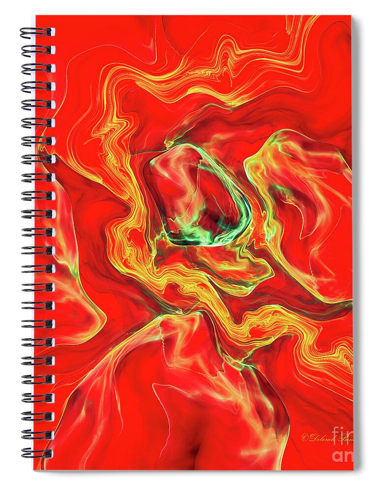 Color Spiral Notebook featuring the digital art Color Blast by Deborah Benoit