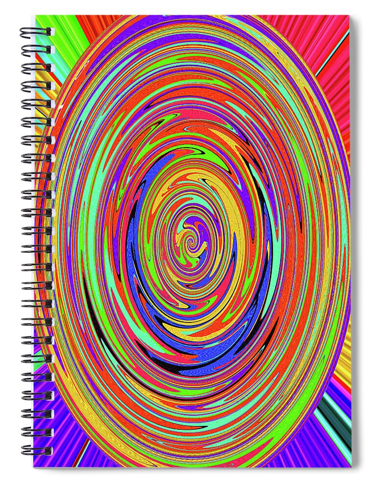 Color Drawing Abstract #7 Spiral Notebook featuring the digital art Color Drawing Abstract #7 by Tom Janca