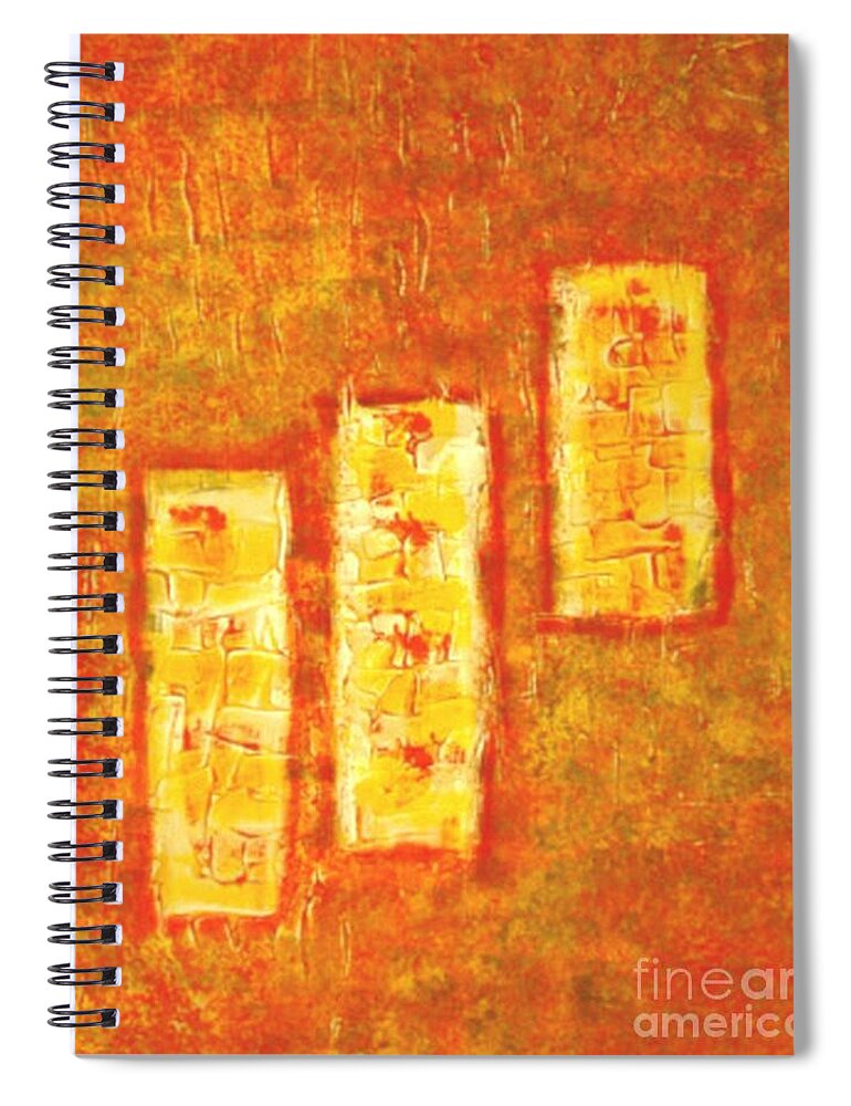 Color Harmony Structure Spiral Notebook featuring the painting Color Harmony Structure by Pilbri Britta Neumaerker