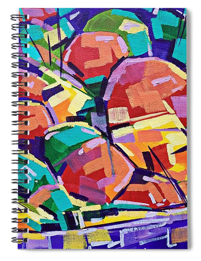 Salad Spiral Notebook featuring the painting Color salad by Enrique Zaldivar
