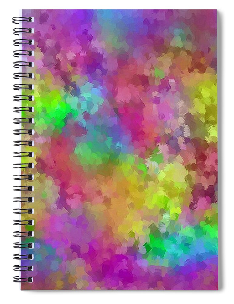 Color Wheel Panting Spiral Notebook featuring the digital art Color Wheel by Don Wright