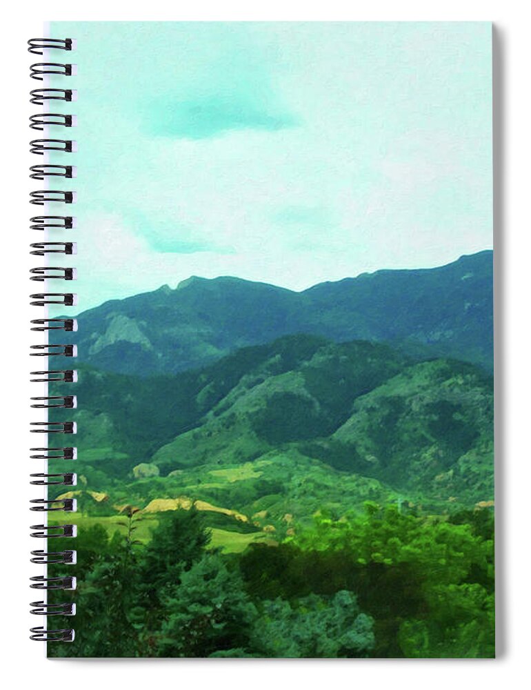 Home Decor Spiral Notebook featuring the painting Colorado Springs area Digital Oil #70 by Flees Photos