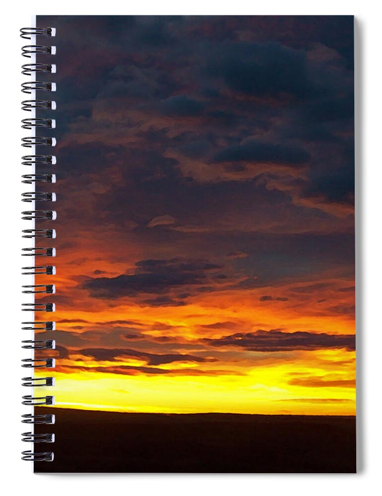 Colorado Spiral Notebook featuring the photograph Colorado Sunrise February by Ernest Echols