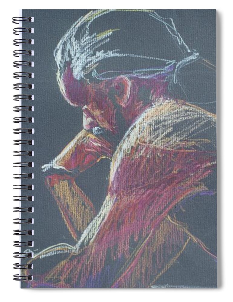  Spiral Notebook featuring the painting Colored Pencil Sketch by Barbara Pease