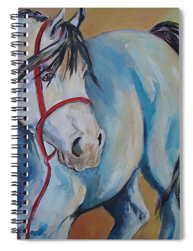 A Horse Of Many Colors. Horse Spiral Notebook featuring the painting Colored Pony by Charme Curtin