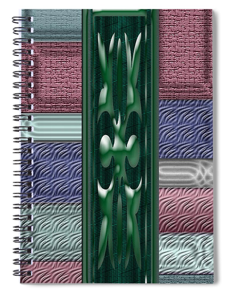 Colorful Abstract Spiral Notebook featuring the digital art Colorful Abstract 6 by Aimee L Maher ALM GALLERY