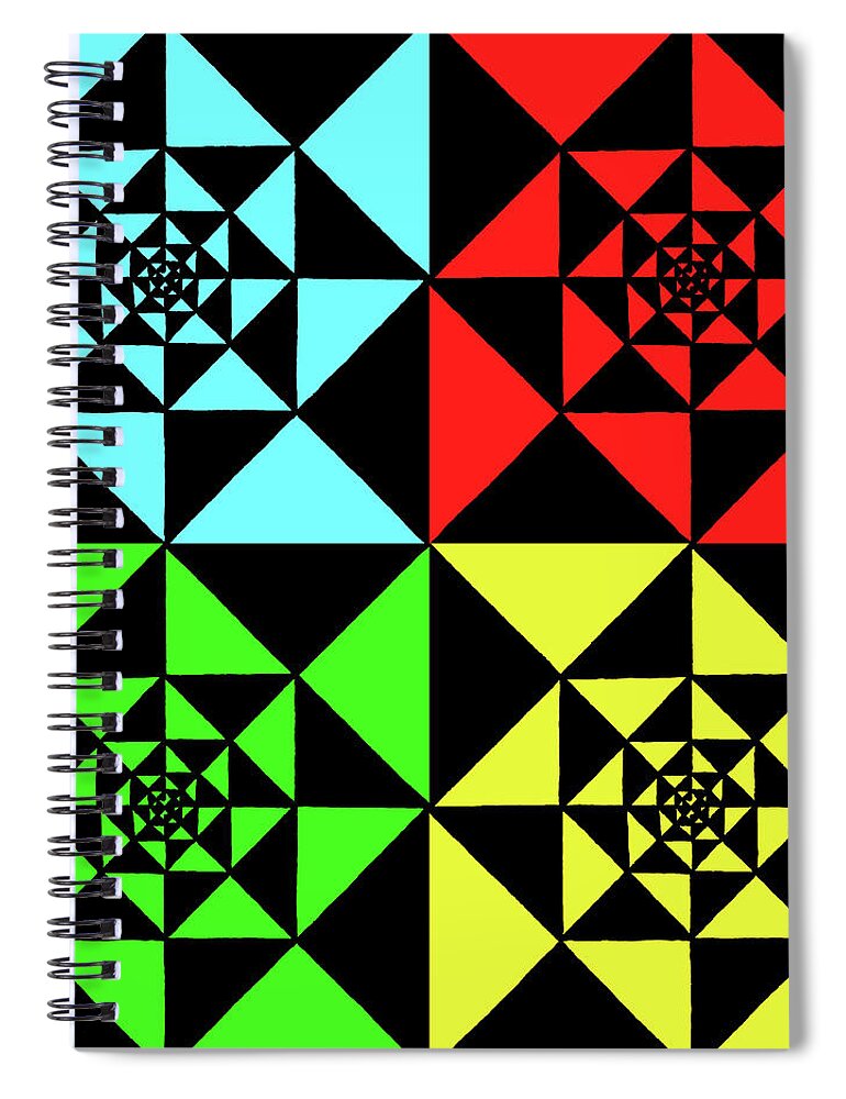 Abstract Spiral Notebook featuring the photograph Colorful art by Christopher Rowlands