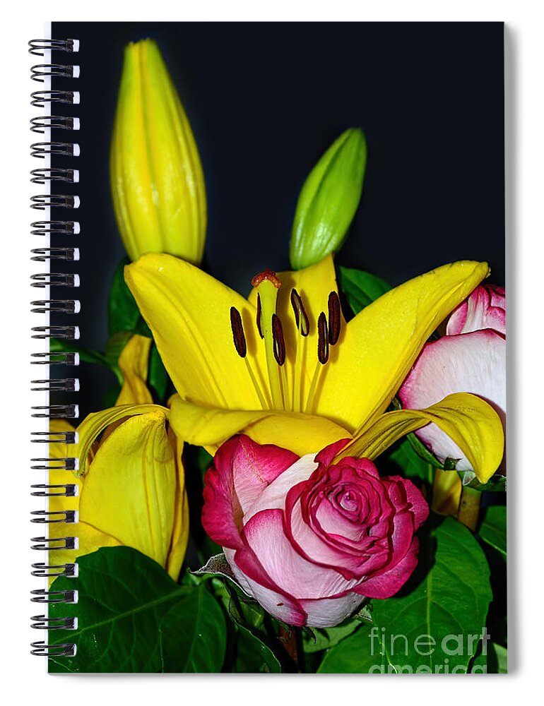 Photography Spiral Notebook featuring the photograph Colorful Bouquet by Kaye Menner by Kaye Menner