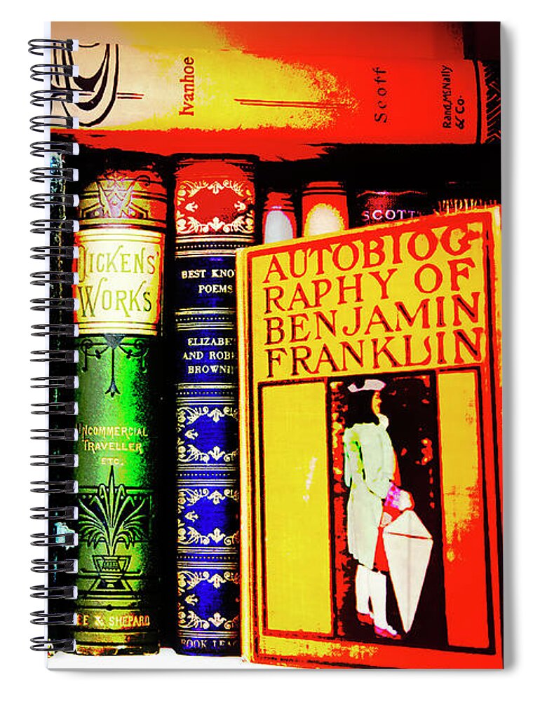 Books Spiral Notebook featuring the photograph Colorful Classics by Toni Hopper