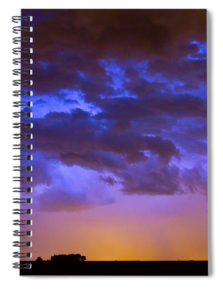 Bouldercounty Spiral Notebook featuring the photograph Colorful Cloud to Cloud Lightning by James BO Insogna