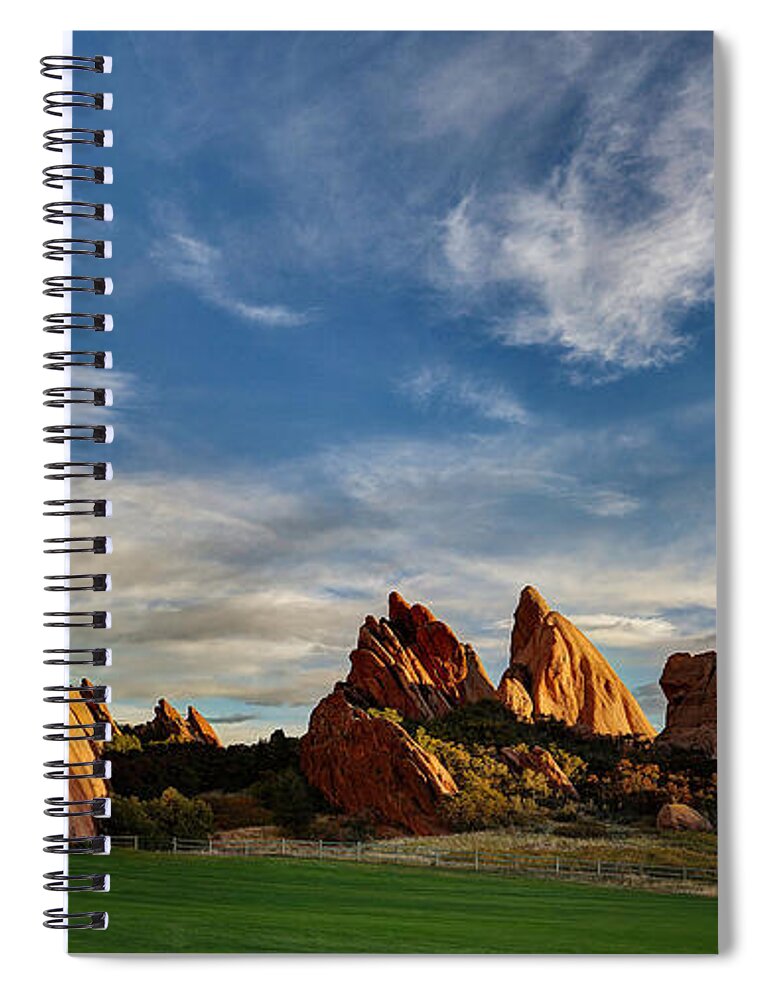 Red Rocks Spiral Notebook featuring the photograph Colorful Colorado by OLena Art by Lena Owens - Vibrant DESIGN