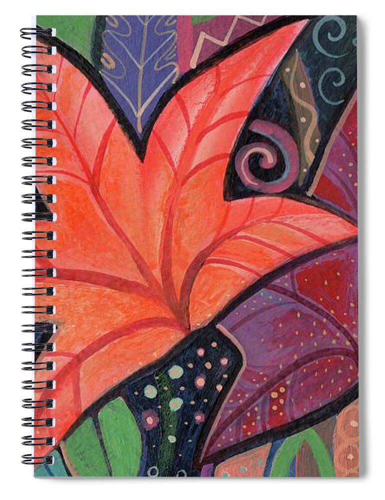 Leaves Spiral Notebook featuring the painting Colorful Fall by Helena Tiainen