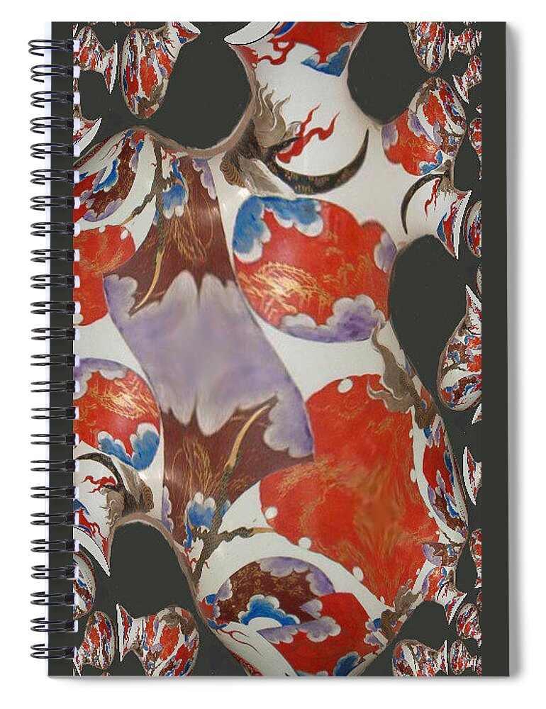 Fractal Spiral Notebook featuring the digital art Colorful Fractal by Charles Robinson
