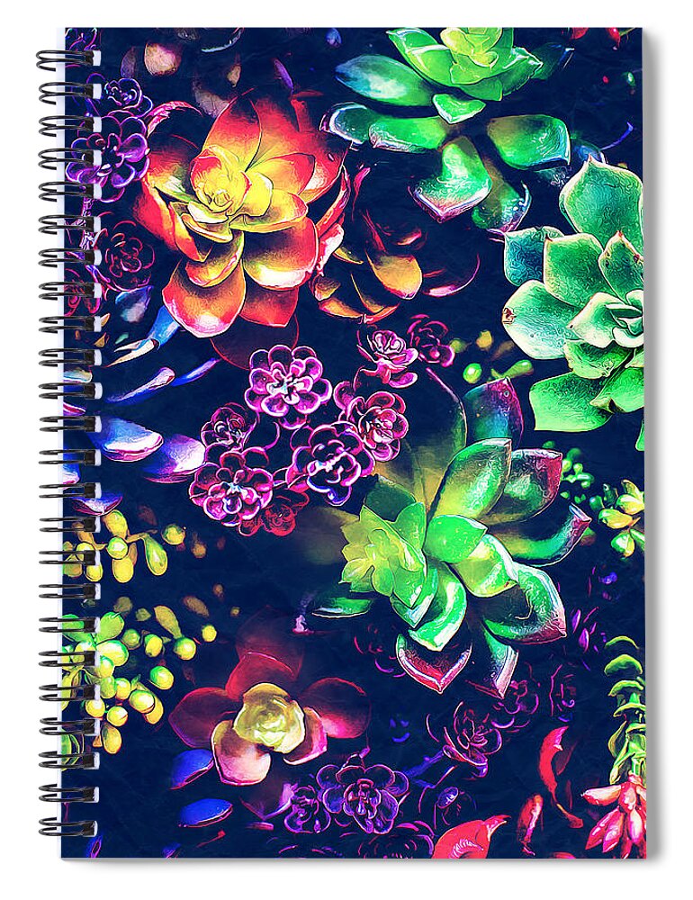 Plants Spiral Notebook featuring the photograph Colorful Plants by Phil Perkins