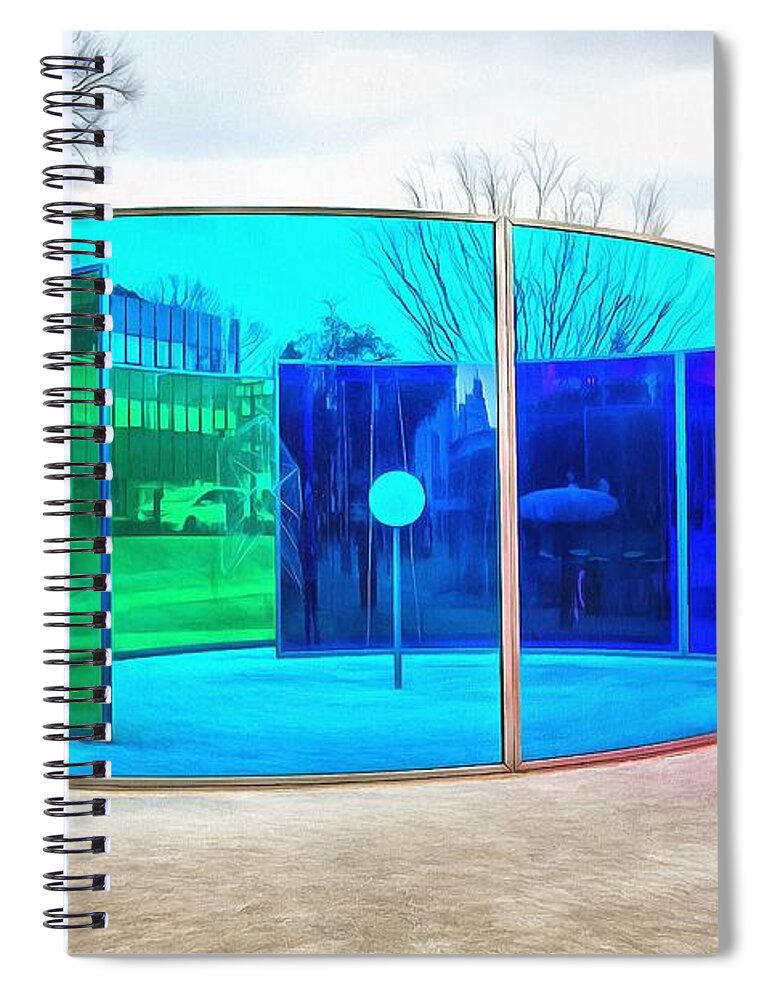 21 Th Century Museum Of Contemporary Art Spiral Notebook featuring the photograph Colorful Reflections by Eva Lechner