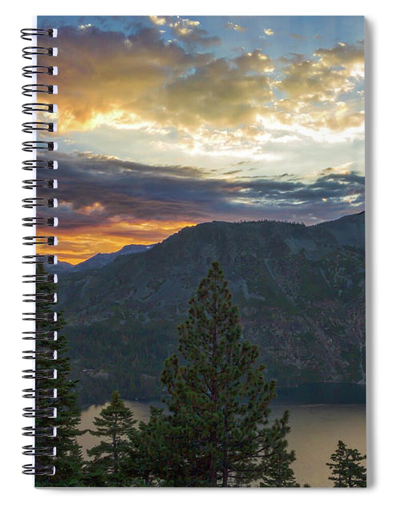 Colorful Sunset On Angora Ridge Spiral Notebook featuring the photograph Colorful Sunset On Angora Ridge by Mitch Shindelbower