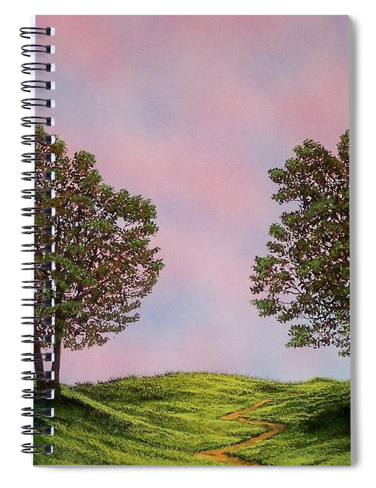 Landscape Spiral Notebook featuring the painting Colors Of Dawn by Frank Wilson