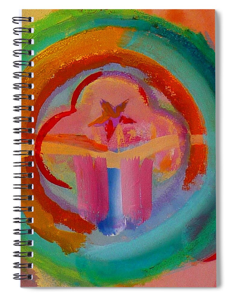 Logo Spiral Notebook featuring the painting Colour States by Charles Stuart