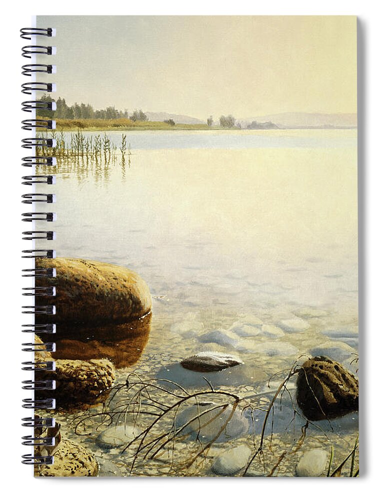 Biblical Spiral Notebook featuring the painting Come follow Me by Graham Braddock
