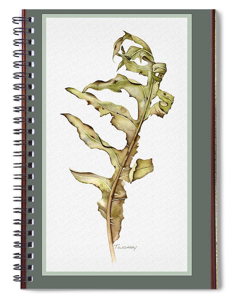 Art Spiral Notebook featuring the painting Compass Plant, Fall by Catherine Twomey