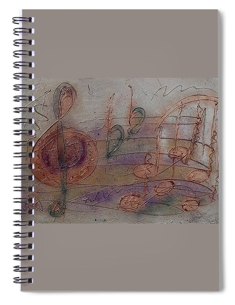Impressionist Spiral Notebook featuring the painting Composition in B Flat by Anita Burgermeister