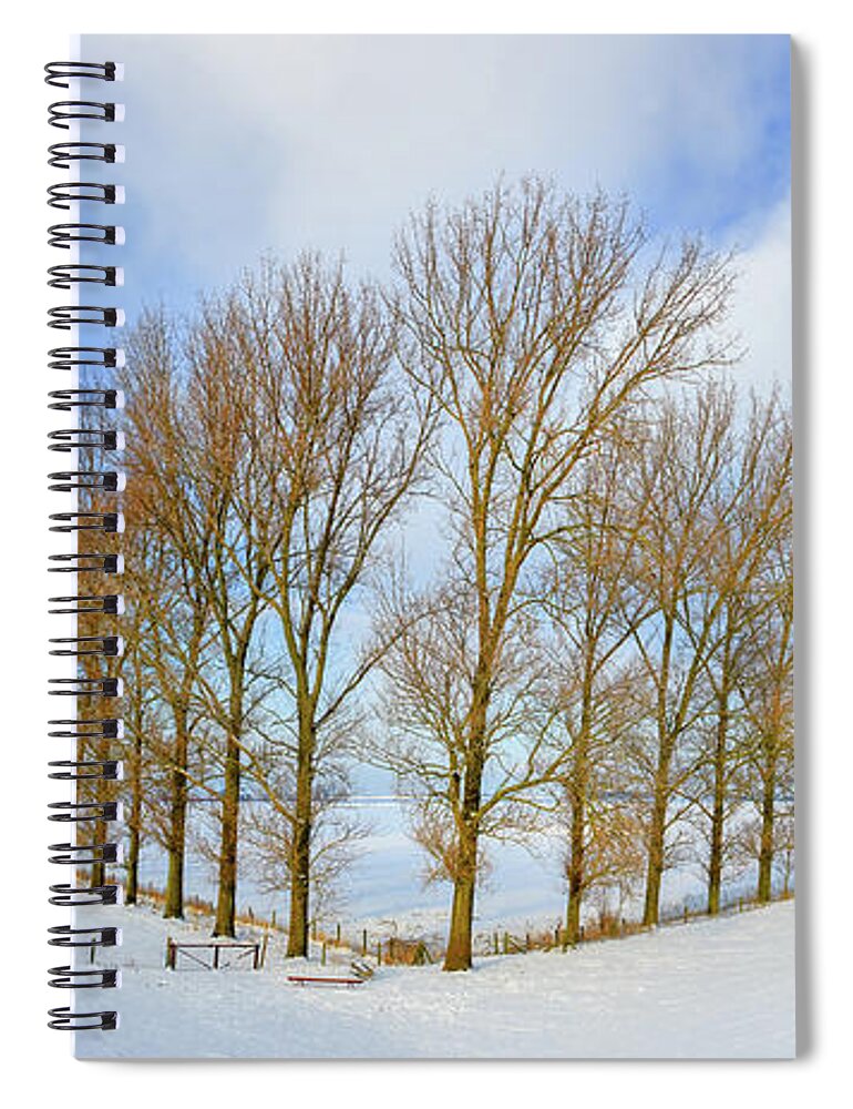 Netherlands Spiral Notebook featuring the photograph Composition with Trees by Henk Meijer Photography
