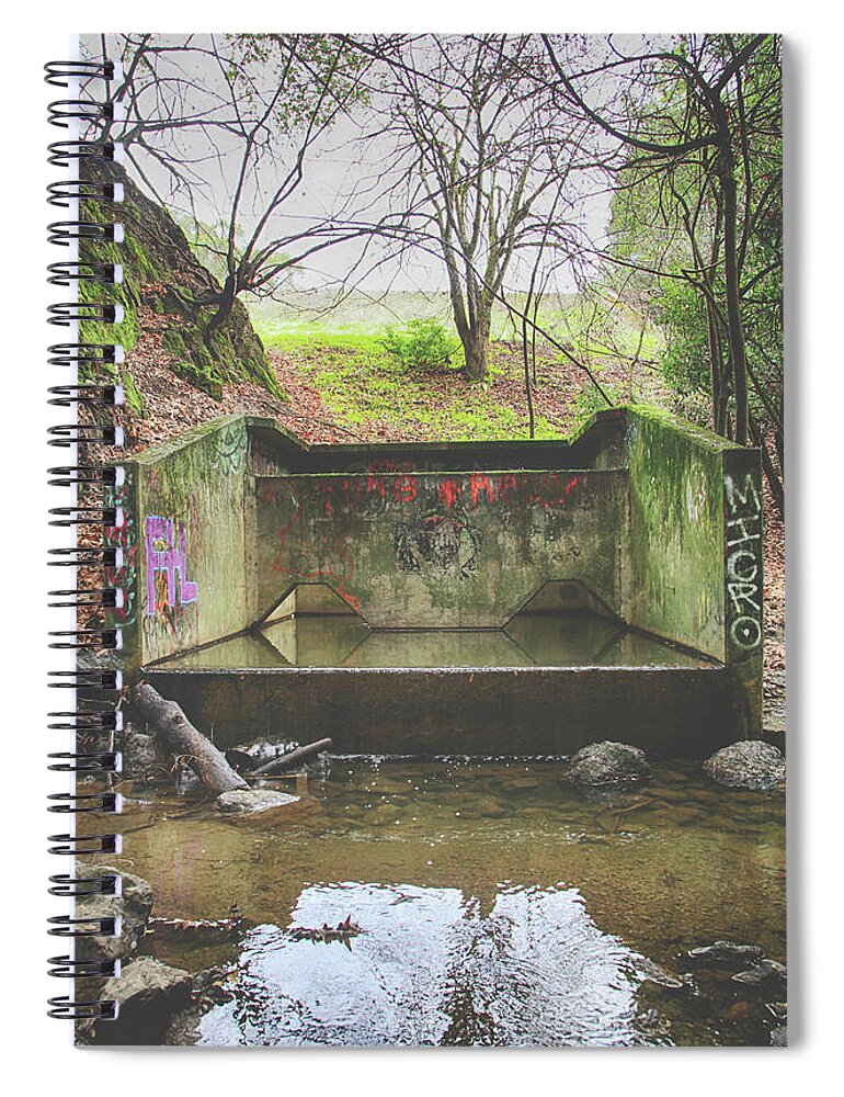 Concrete Spiral Notebook featuring the photograph Concrete Woods by Laurie Search