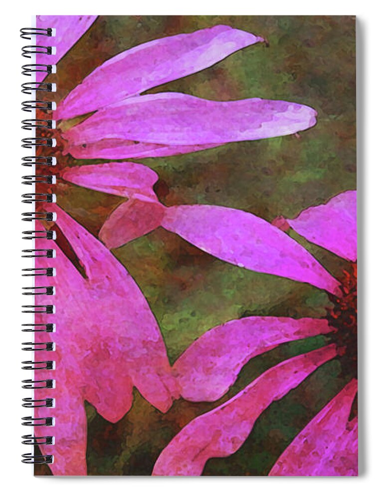 Coneflowers Spiral Notebook featuring the photograph Coneflowers 6112 DP_2 by Steven Ward