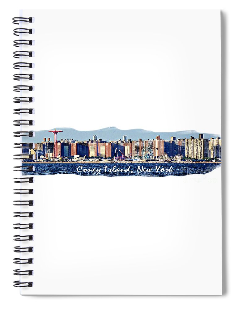 Coney Island Spiral Notebook featuring the photograph Coney Island NY by Lilliana Mendez