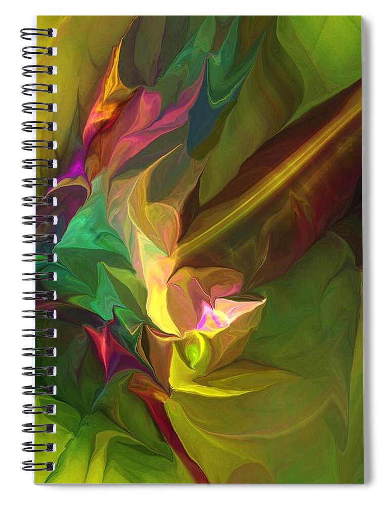Fine Art Spiral Notebook featuring the digital art Confluence by David Lane