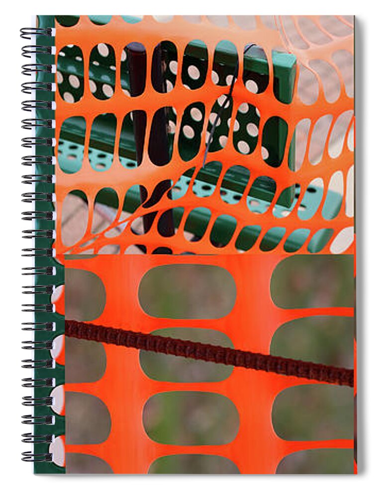 Construction Spiral Notebook featuring the photograph Construction Zone Abstract by Mary Bedy