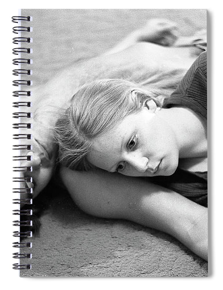 Contemplation Spiral Notebook featuring the photograph Contemplation, Part 2, 1973 by Jeremy Butler