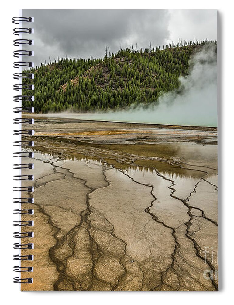 Midway Geyser Basin Spiral Notebook featuring the photograph Contrasts at Midway Geyser Basin by Sue Smith
