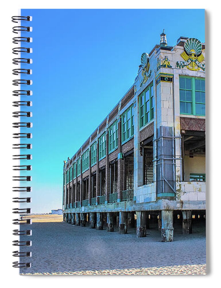 Asbury Park Spiral Notebook featuring the photograph Convention Hall Beachside - Asbury Park by Colleen Kammerer