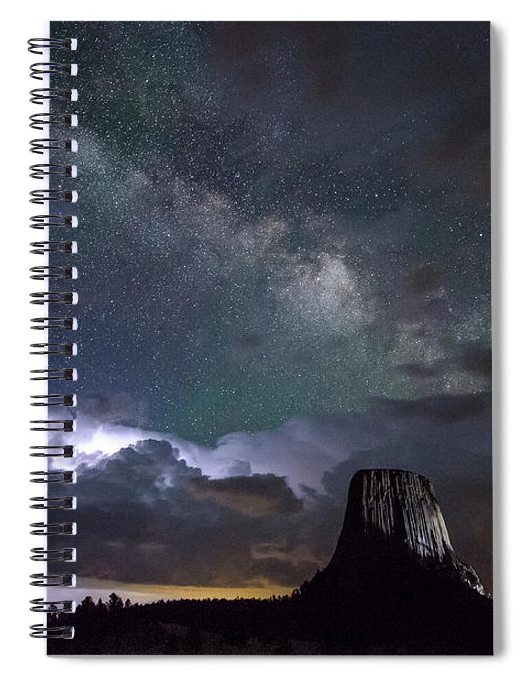 Devils Tower Spiral Notebook featuring the photograph Convergence I by Greni Graph