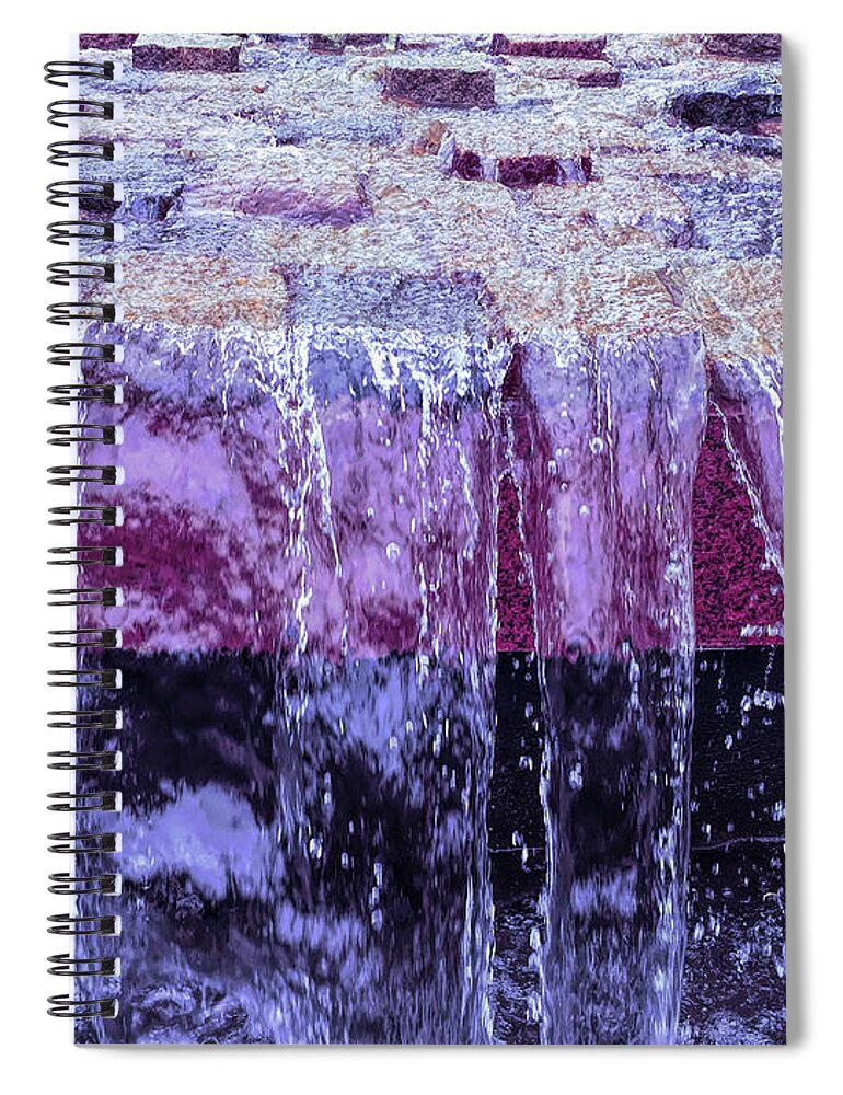 Waterfall Spiral Notebook featuring the photograph Cool Sunset Waterfall Abstract by Aimee L Maher ALM GALLERY