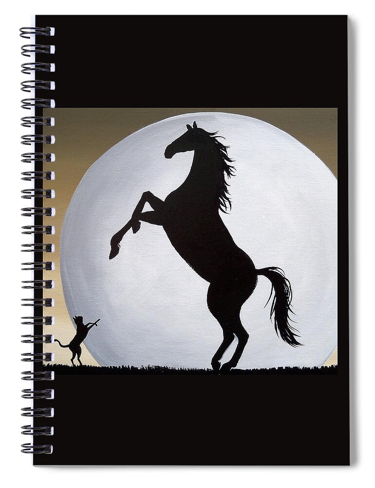 Horse Spiral Notebook featuring the painting Copy Cat by Debbie Criswell
