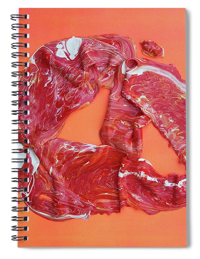 3d Spiral Notebook featuring the painting Coral Singularity by Madeleine Arnett