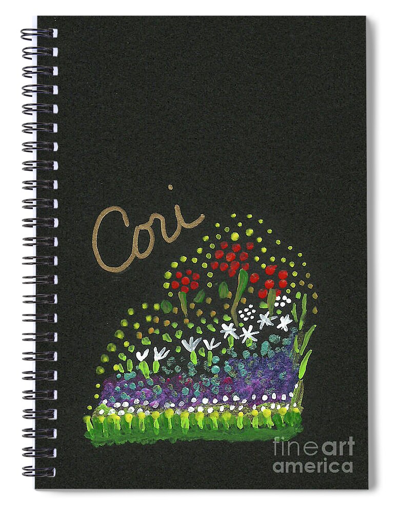 Cori Spiral Notebook featuring the painting Cori by Corinne Carroll