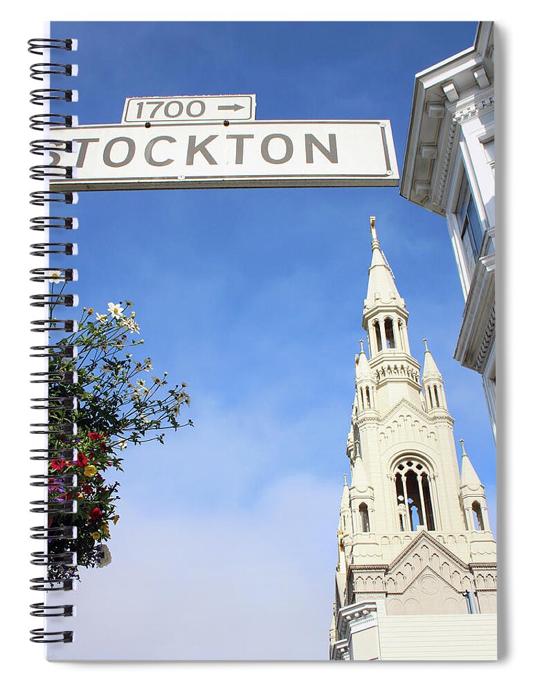 San Francisco Spiral Notebook featuring the photograph Corner Of Stockton- by Linda Woods by Linda Woods