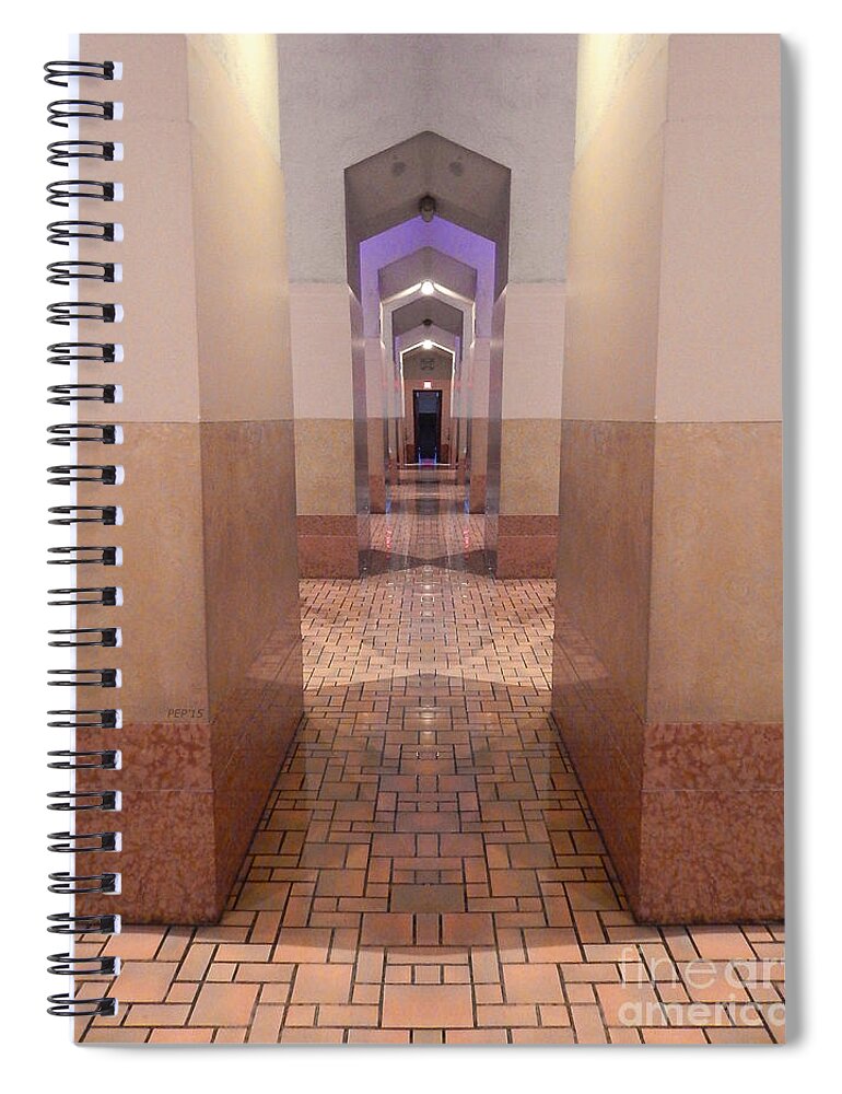 Photography Spiral Notebook featuring the photograph Corridor of Mirrors by Phil Perkins