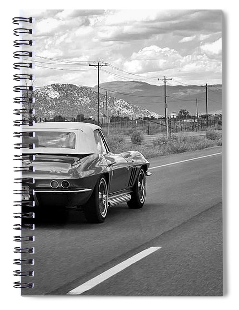 Car Spiral Notebook featuring the photograph Corvette Road Trip by Mary Lee Dereske